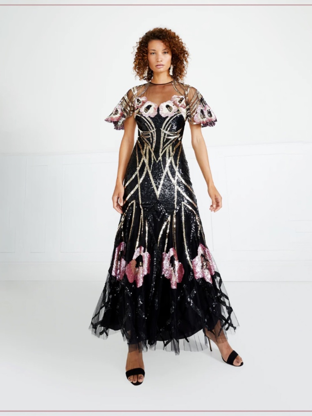 $4440 Temperley London ‘Natalia’ Dahlia Sequin-Embellished Runway Dress